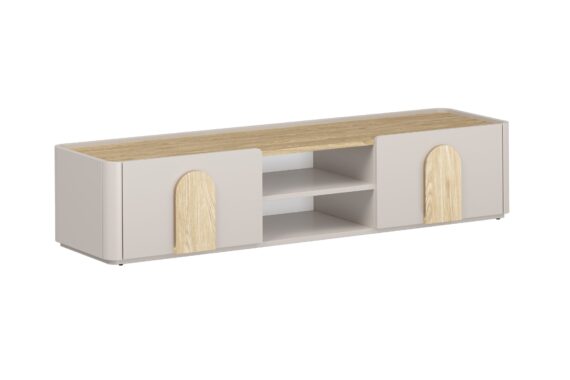 Tv Set Amilio 220 Cm - Cashmere / Oiled Oak / Light Oak Handles