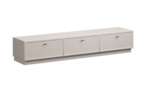Tv Set Lorini 200 Cm - Cashmere / Black Handles T-bar