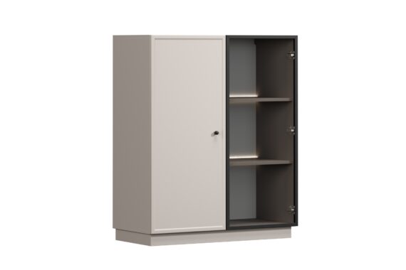 Vitrine Lorini - Cashmere / Black Handles