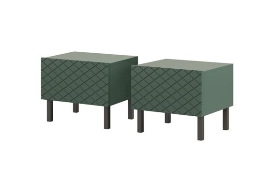 Set de noptiere Scalia II 50 1S 2 buc. - labrador mat / picioare negre