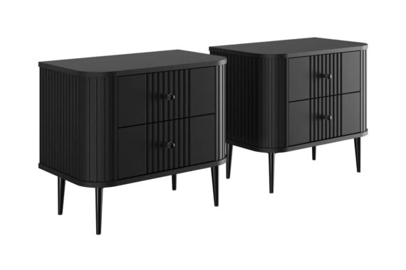 Set noptiere Vesper 56 cm - negru / picioare negre