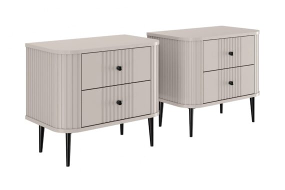 Set noptiere Vesper 56 cm - cașmir / picioare negre