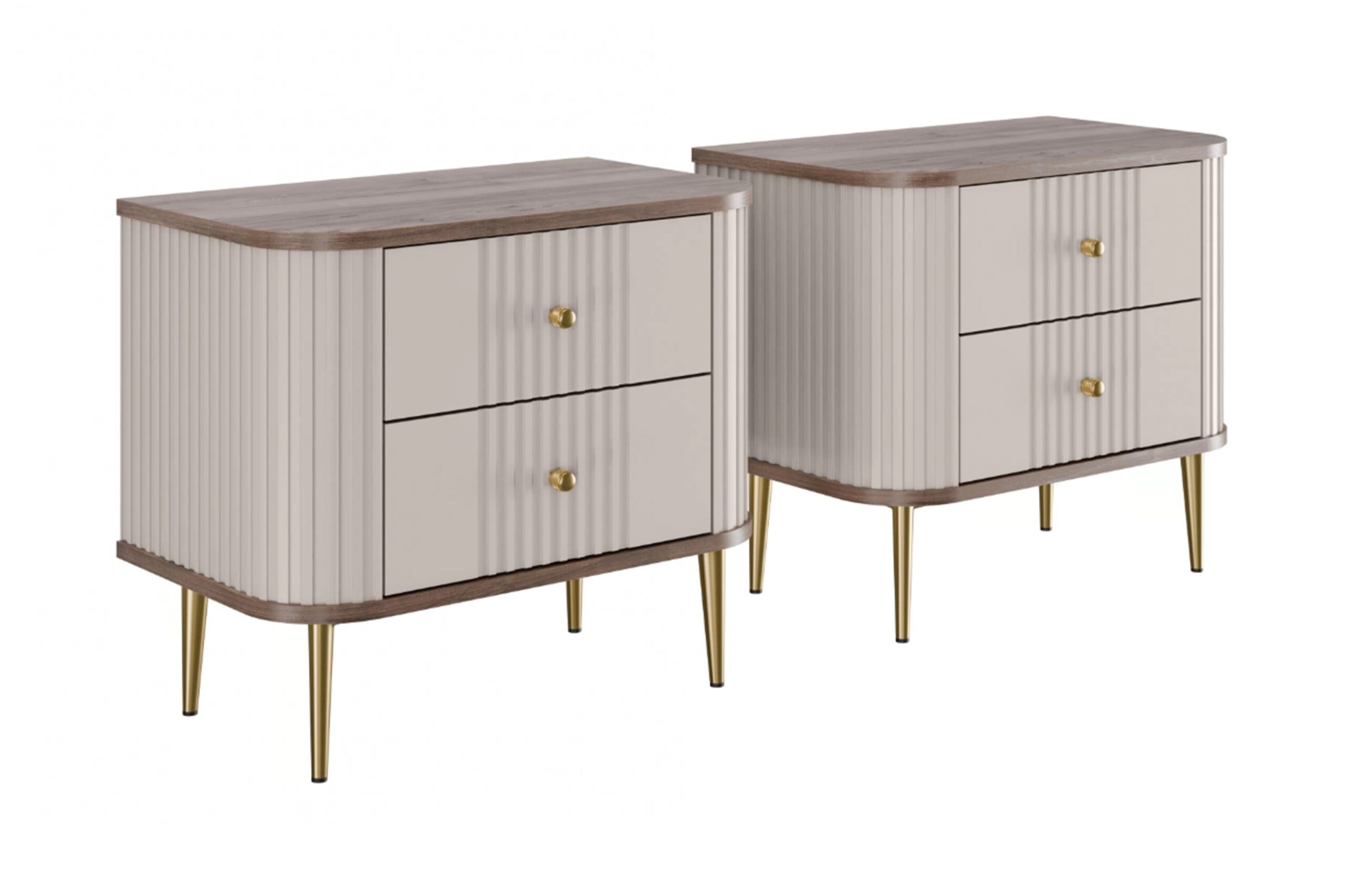 Set noptiera Vesper 56 cm - cashmir / picioare aurii