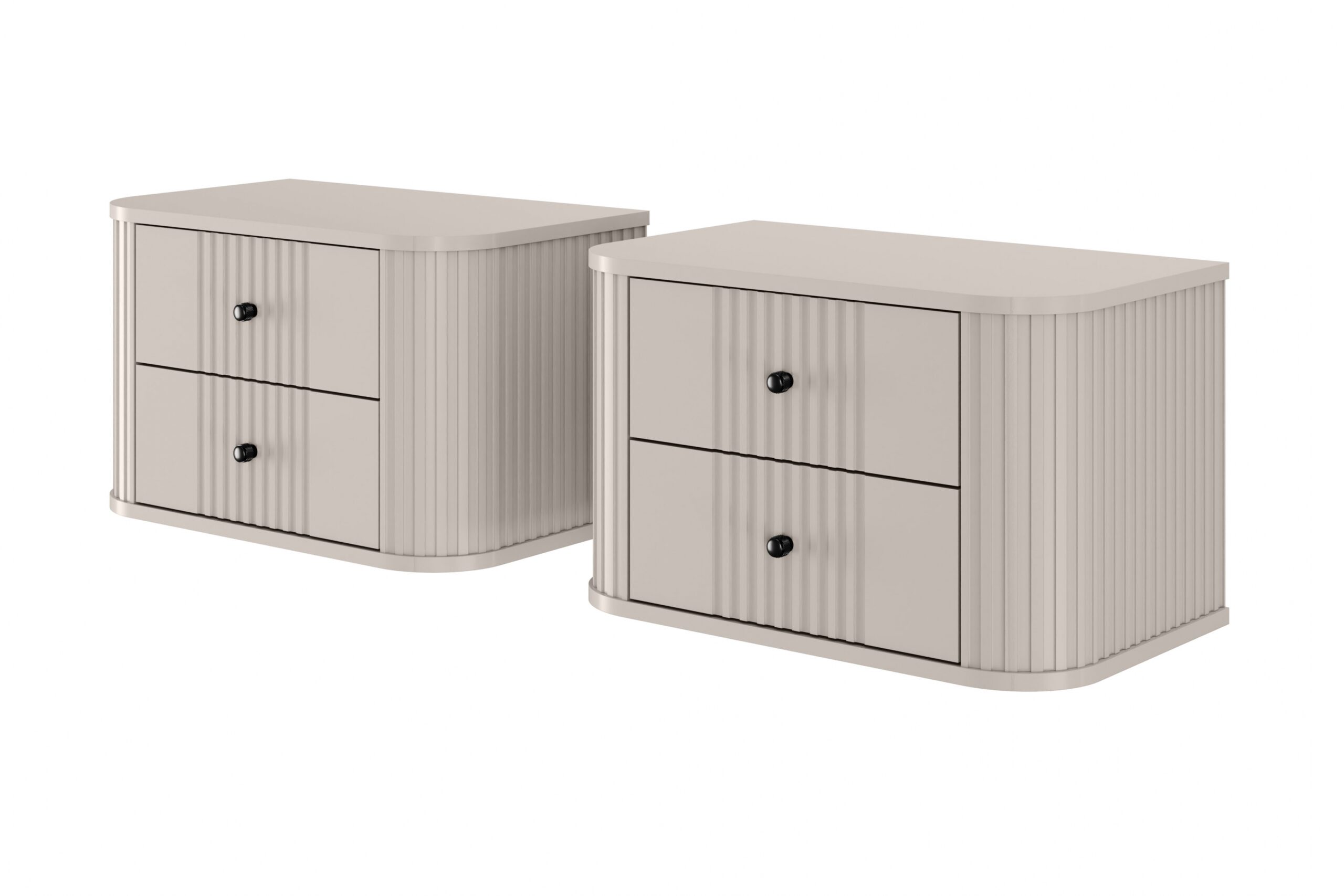 Set noptiere Vesper 56 cm de perete - cașmir / mânere negre - imagine 4
