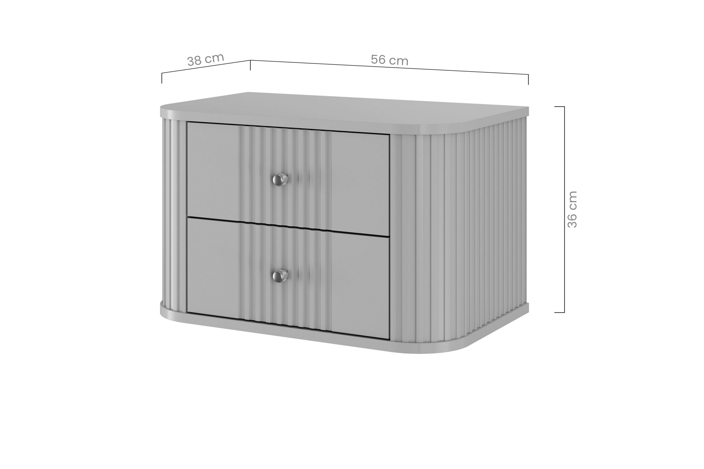 Set noptiere Vesper 56 cm de perete - cașmir / mânere aurii - imagine 2